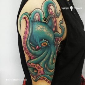 Tatuaje de pulpo en el brazo – Creado por Christopher | Infierno Tatuajes