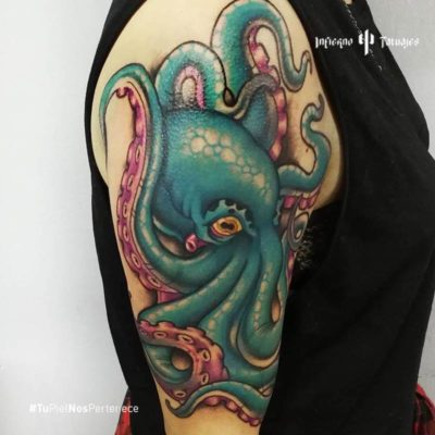 Tatuaje de pulpo en el brazo – Creado por Christopher | Infierno Tatuajes