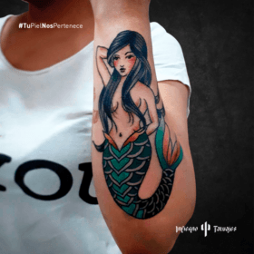 tatuaje de sirena, ideas de tatuajes en el brazo, tatuajes míticos, donde hacerme un tattoo, infierno tatuajes
