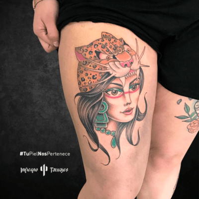 tatuaje de tigre, tatuaje cara de mujer, ideas de tatuajes en las piernas, donde hacerme un tattoo, infierno tatuajes cdmx
