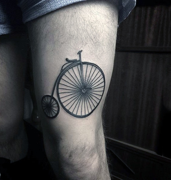 Tatuaje de bicicleta Penny Farthing