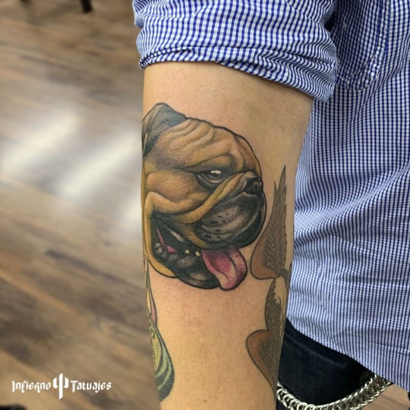 tatuajes de perros a color