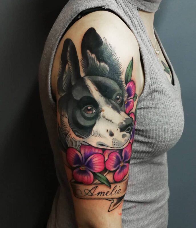 tatuajes de perritos con gran personalidad