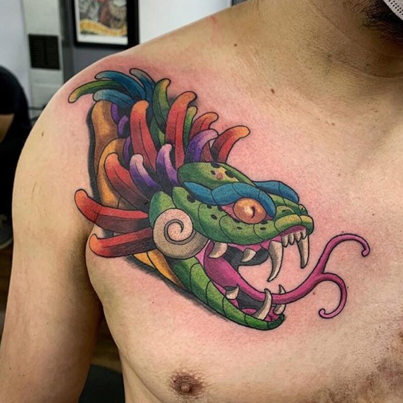 Tatuaje de Quetzalcoatl