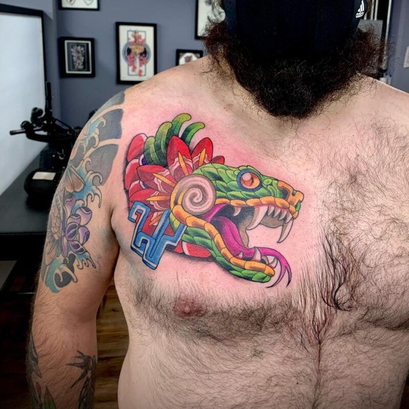 Tatuaje de Quetzalcoatl