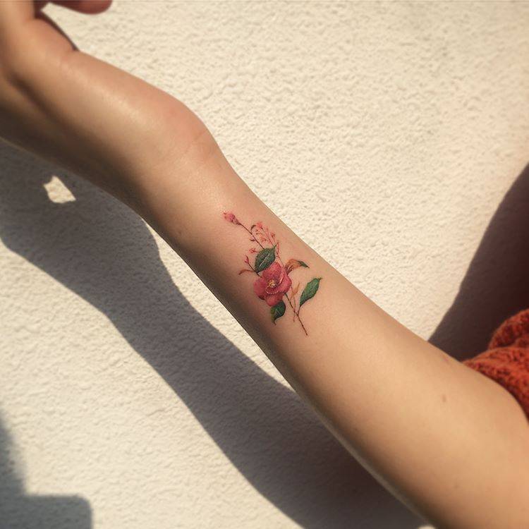 tatuajes de camelias