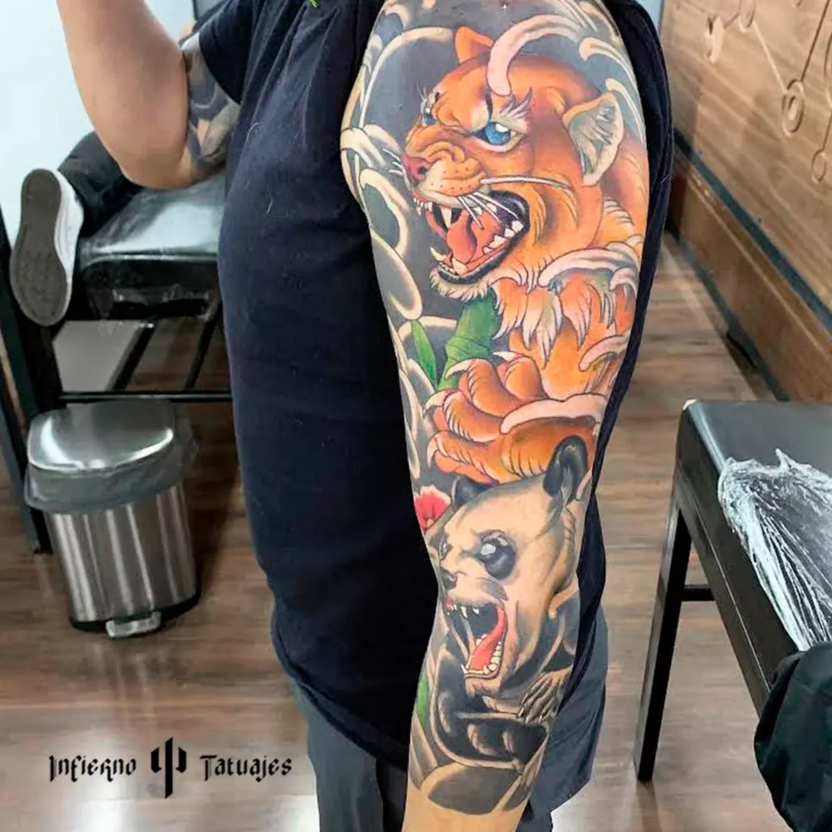 panda y puma tatuaje infierno tatuajes