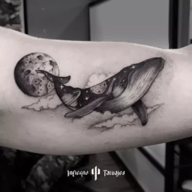 tatuaje de balllena infierno tatuajes